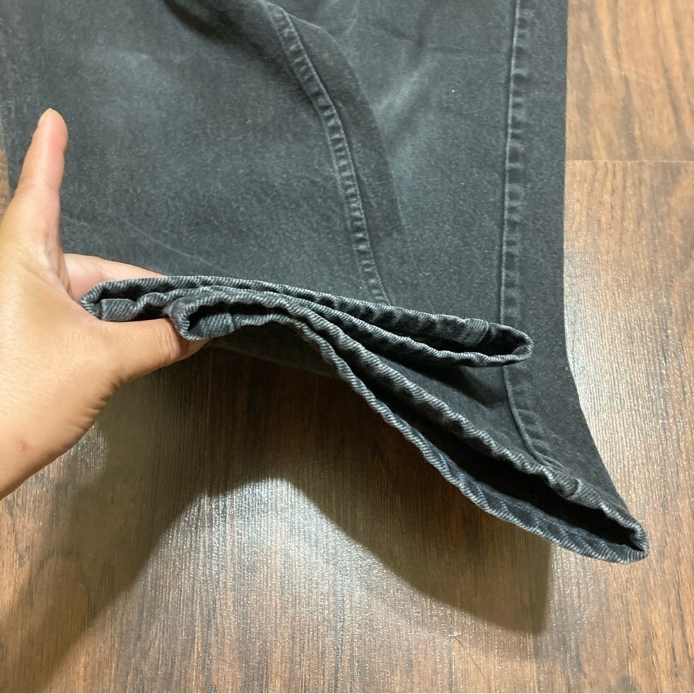 WRANGLER JEANS relaxed denims size 38/32 black Wash GUC Vintage cowboy 90s - Picture 4 of 13